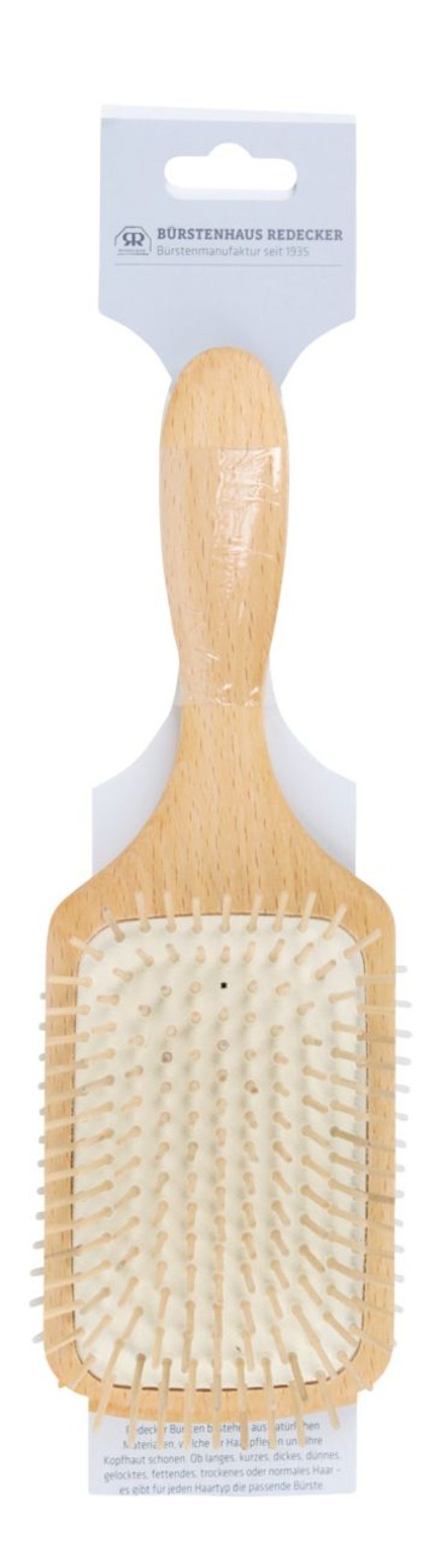 Soin Du Corps Redecker | Brosse A Cheveux En Bois Pour Cheveux Longs