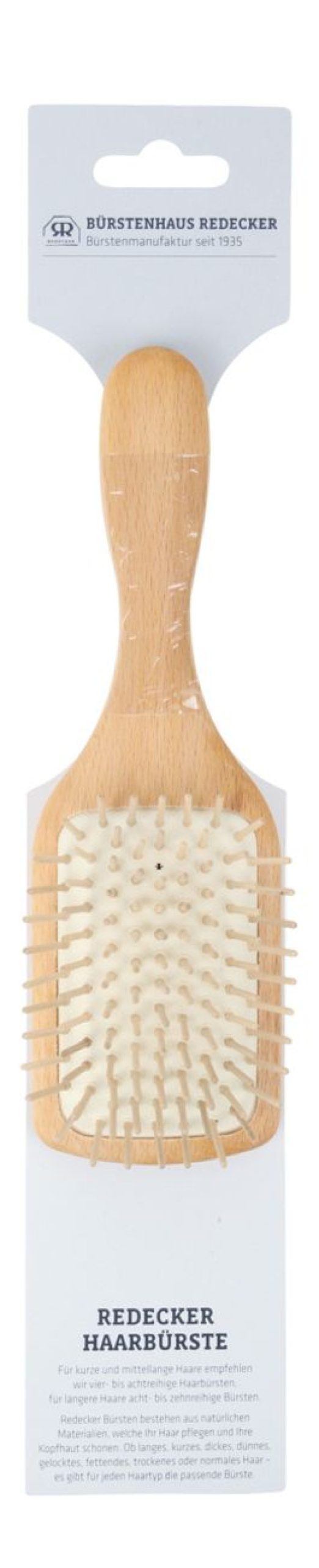 Soin Du Corps Redecker | Brosse A Cheveux En Bois Pour Cheveux Longs